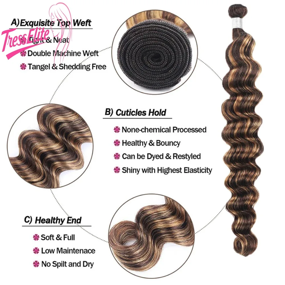 Fashionable Real Hair Wig Piano Color Hair Curtain P4/27 Loose Deep Human Hair Natural Gradient Long Lasting Natural Appearance
Fashionable Real Hair Wig Piano Color Hair Curtain P4/27 Loose Deep Human Hair Natural Gradient Long Lasting Natural Appearance