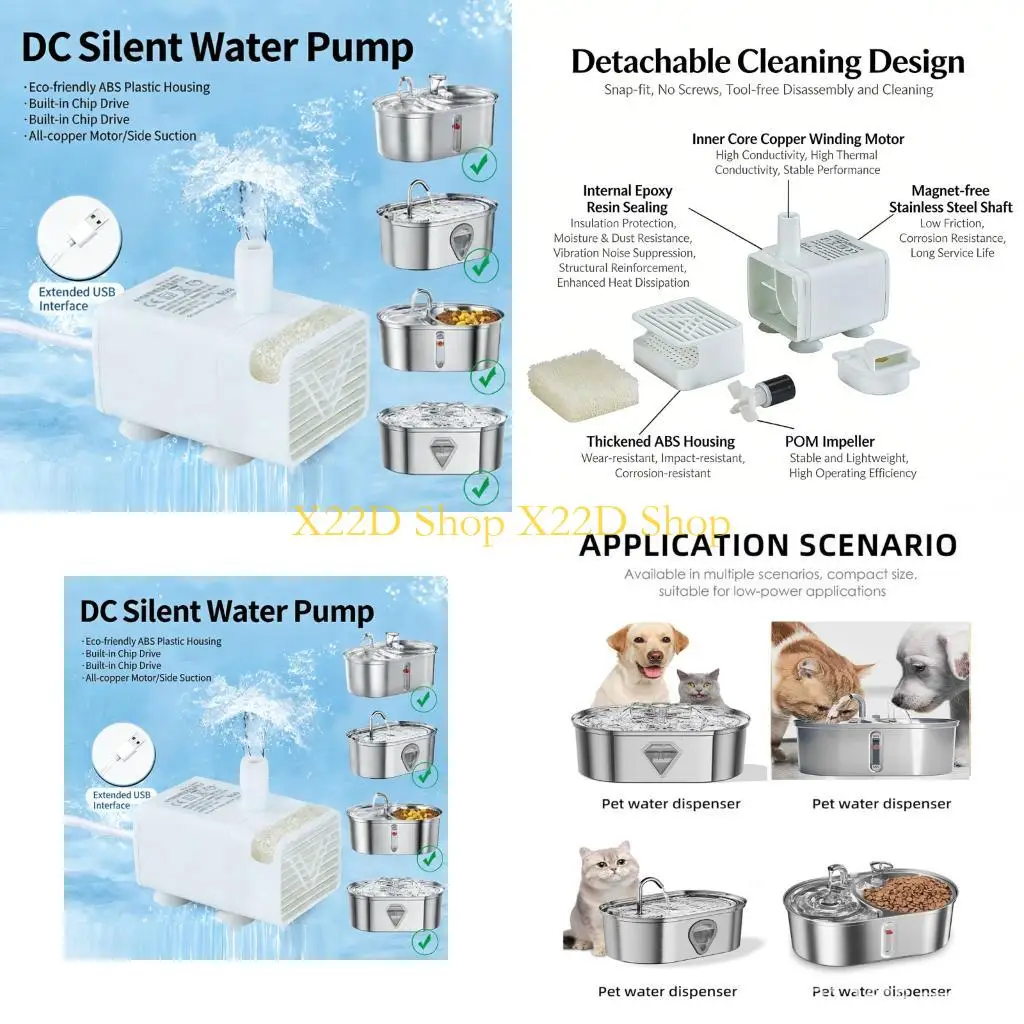 X22D Automatic Pet Water Dispenser With Noiseless Pump And Energies Efficient Power Supply For Homes Pet
X22D Automatic Pet Water Dispenser With Noiseless Pump And Energies Efficient Power Supply For Homes Pet