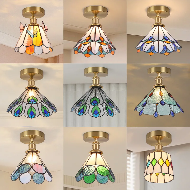 European Creative Living Room Room Dining Room Decorative Light Retro Entrance Aisle Balcony Ceiling Light Stained Glass Lamp
European Creative Living Room Room Dining Room Decorative Light Retro Entrance Aisle Balcony Ceiling Light Stained Glass Lamp