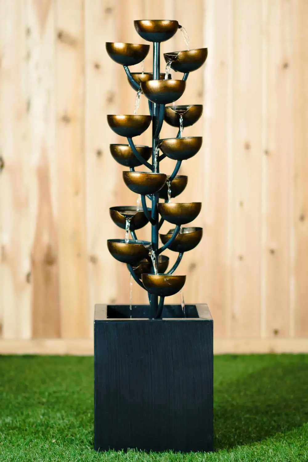 Multi Level Cups Water Fountain Garden Patio 375" Tall, Customized
Multi Level Cups Water Fountain Garden Patio 375" Tall, Customized
