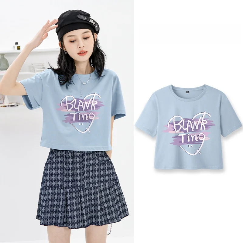 Pure Cotton ort Sve T-irt Women's Slim Fit round Ne Top Summer New Sle Jeanswest Purple ort Length Faion Design
Pure Cotton ort Sve T-irt Women's Slim Fit round Ne Top Summer New Sle Jeanswest Purple ort Length Faion Design