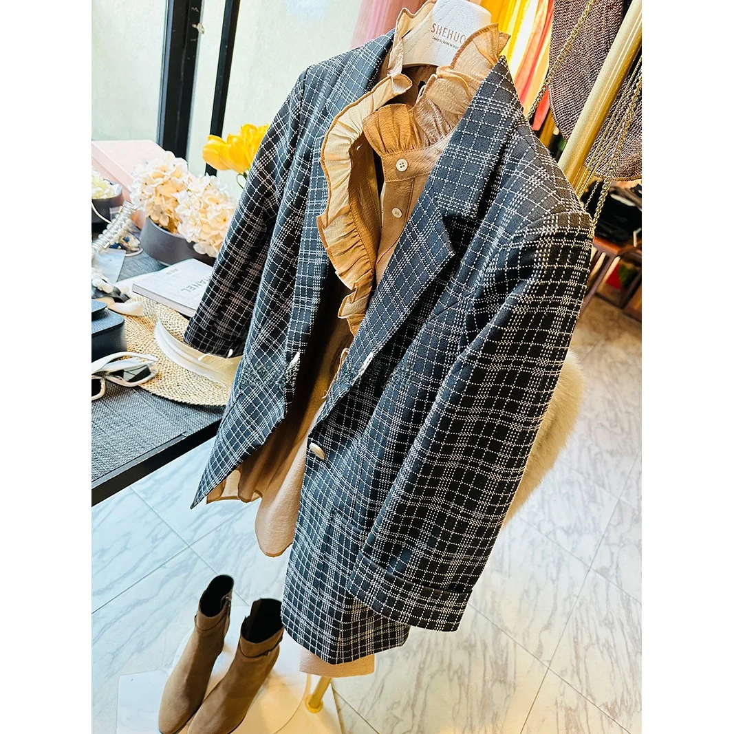Stylish Slim Fit OL Plaid Thin Sleeveless Suit Elegant And Writable Easy to Match Low Profile Not Ordinary Commute Style Long...
Stylish Slim Fit OL Plaid Thin Sleeveless Suit Elegant And Writable Easy to Match Low Profile Not Ordinary Commute Style Long...