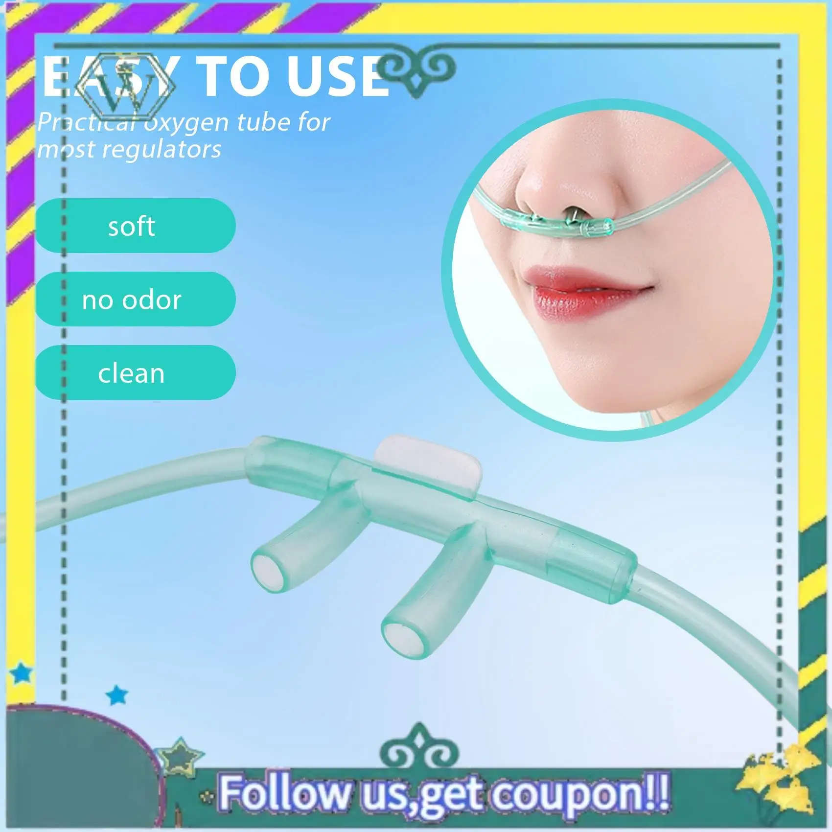 (New) 6Pcs Oxygen Cannulas 2 Meters Nasal Cannula Soft Nasal Oxygen Tubing O2 Cannula For Adults
(New) 6Pcs Oxygen Cannulas 2 Meters Nasal Cannula Soft Nasal Oxygen Tubing O2 Cannula For Adults