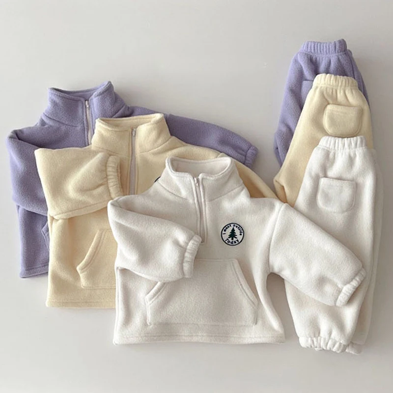 Warm Fuzzy Kids Clothes Girls Half-zip Polar Fleece Jacket Lightweight Outdoor Recreation Coat With Pockets Casual Sets For Boys
Warm Fuzzy Kids Clothes Girls Half-zip Polar Fleece Jacket Lightweight Outdoor Recreation Coat With Pockets Casual Sets For Boys