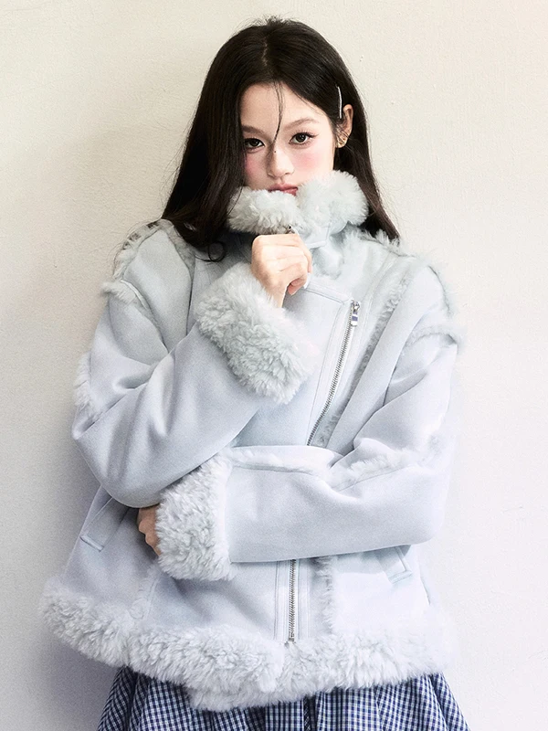 Новинка: Женское пальто Fragile Heart из искусственного меха, мятно-голубое, в клетку, с воротником-стойкой, дизайнерское, в корейском стиле, утепленное
Новинка: Женское пальто Fragile Heart из искусственного меха, мятно-голубое, в клетку, с воротником-стойкой, дизайнерское, в корейском стиле, утепленное