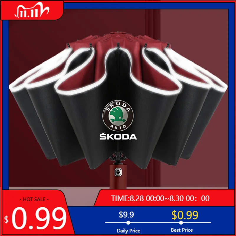Car Sticker Automatic Umbrella with Reflective Stripe Reverse Led Light For Skoda Octavia Superb Fabia Kamiq Karoq Kodiaq Scala
Car Sticker Automatic Umbrella with Reflective Stripe Reverse Led Light For Skoda Octavia Superb Fabia Kamiq Karoq Kodiaq Scala