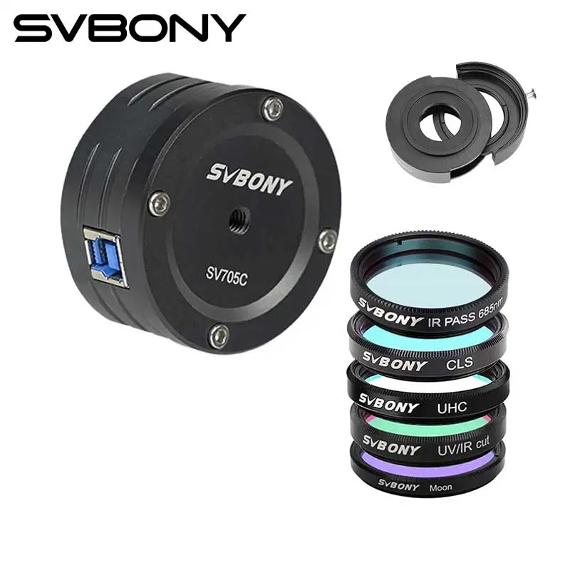 Планетарная камера Svbony SV705C с фильтром или ящиком фильтра для EAA Astronomy и Nebula Imaging IMX585 CMOS-датчик цвета USB3.0
Планетарная камера Svbony SV705C с фильтром или ящиком фильтра для EAA Astronomy и Nebula Imaging IMX585 CMOS-датчик цвета USB3.0
