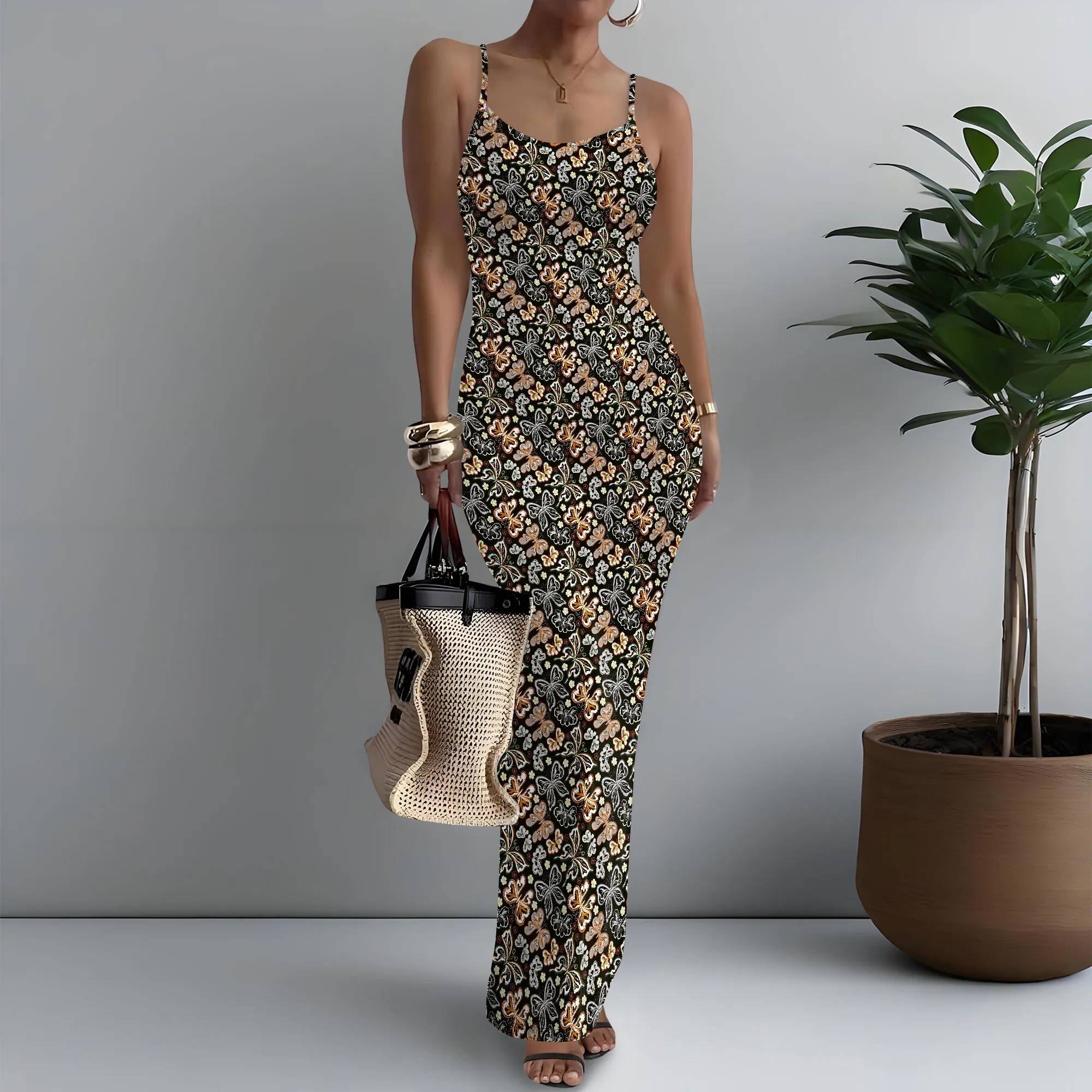 Women's Spaghetti Strap Maxi Dress Ethereal Butterfly Print Ceremony XS-3XL
Women's Spaghetti Strap Maxi Dress Ethereal Butterfly Print Ceremony XS-3XL