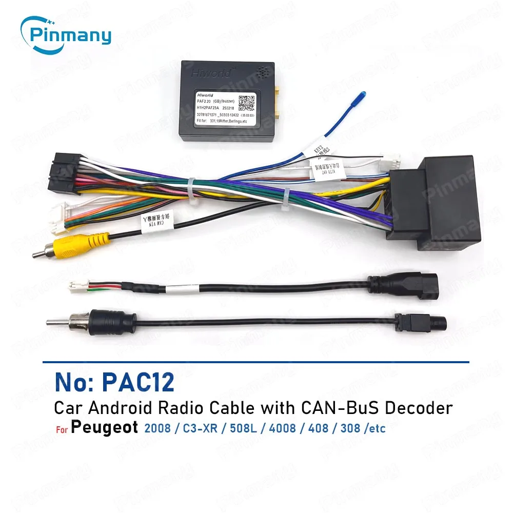 Автомобильный адаптер головного блока, кабельный адаптер, разъем жгута проводов Hiworld CAN, декодер шины для Peugeot 2008 C3-XR 508 4008 408 308
Автомобильный адаптер головного блока, кабельный адаптер, разъем жгута проводов Hiworld CAN, декодер шины для Peugeot 2008 C3-XR 508 4008 408 308