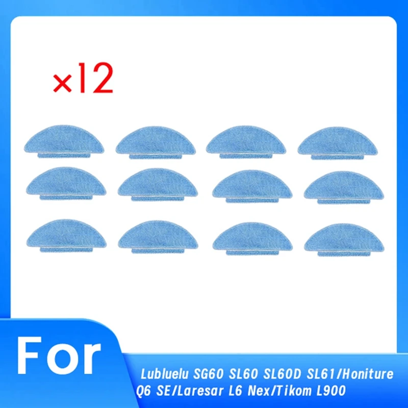 12 шт. чистящая тряпка для Lubluelu SG60 SL60 SL60D SL61/Laresar L6 Nex/Tikom L900, запасные части для робота-пылесоса
12 шт. чистящая тряпка для Lubluelu SG60 SL60 SL60D SL61/Laresar L6 Nex/Tikom L900, запасные части для робота-пылесоса