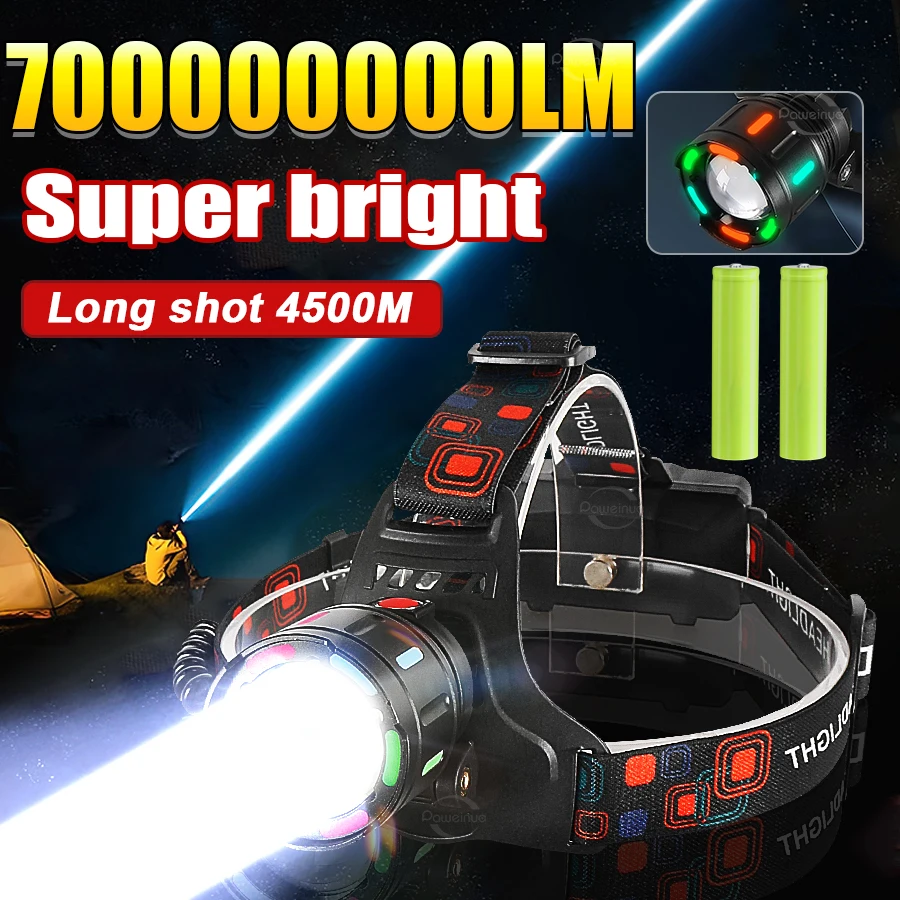 Светодиодный налобный фонарь 700000000LM 2026: Мощный, дальнобойный (4500 м), перезаряжаемый, для кемпинга и рыбалки
Светодиодный налобный фонарь 700000000LM 2026: Мощный, дальнобойный (4500 м), перезаряжаемый, для кемпинга и рыбалки