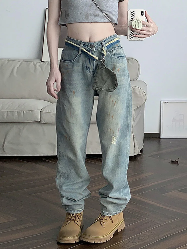 Women's Pants Straight Leg Jeans Women High Waist Slim Loose Summer Hole Pants Casual Split Washed Mom Fashion Trousers
Women's Pants Straight Leg Jeans Women High Waist Slim Loose Summer Hole Pants Casual Split Washed Mom Fashion Trousers