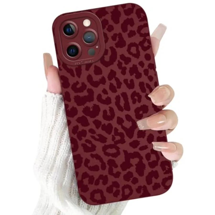 Cute Cheetah Print Phone Case for iPhone 12 Pro Burgundy Wine Red Luxury Leopard Case 6.1", Aesthetic Pattern Design Cover Came
Cute Cheetah Print Phone Case for iPhone 12 Pro Burgundy Wine Red Luxury Leopard Case 6.1", Aesthetic Pattern Design Cover Came