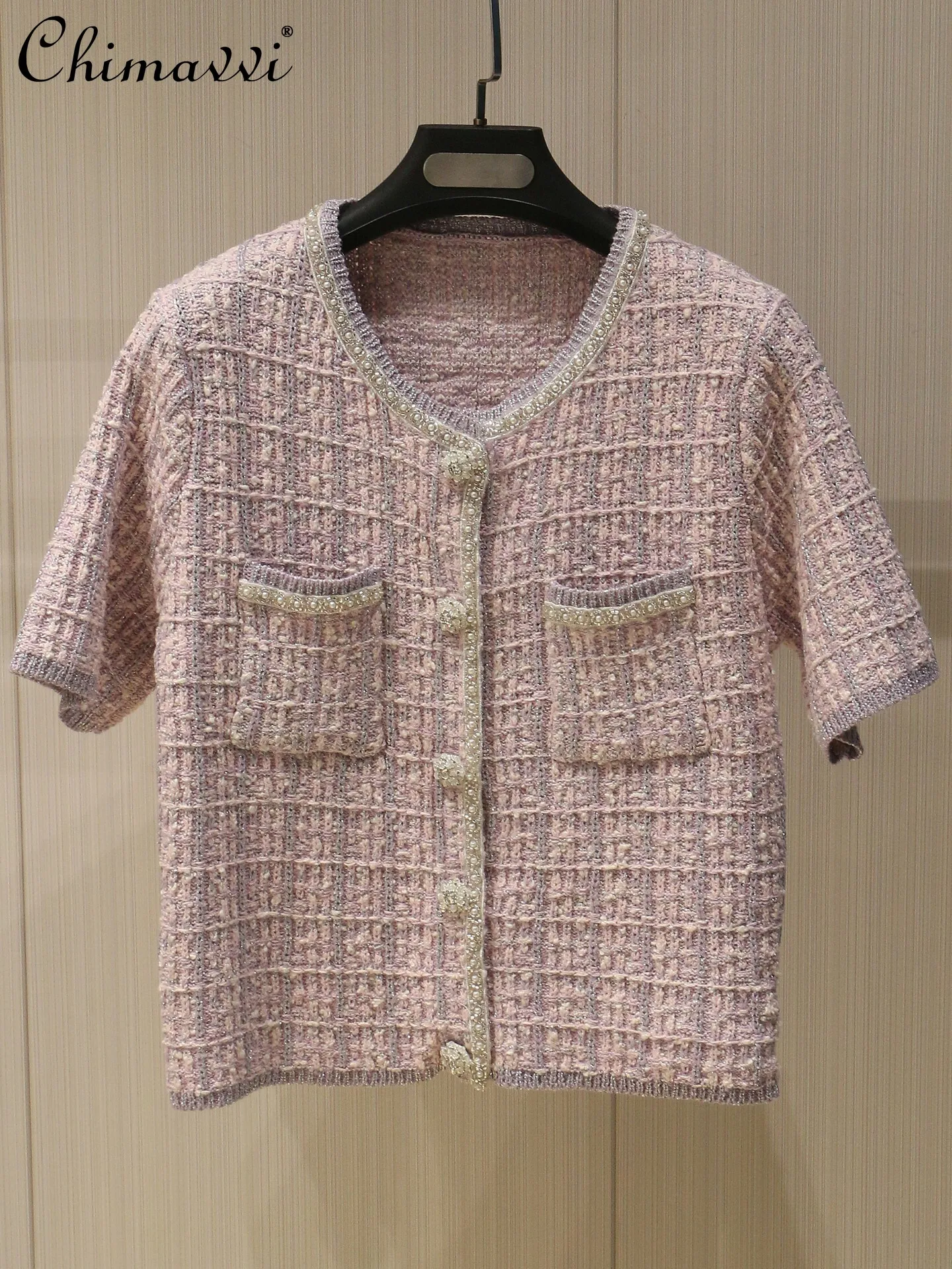 Heavy Beaded Short-sleeved Knitting Cardigan Women's 2026 Summer New Fashion Slimming Socialite Elegant Tops Women's 2026 New
Heavy Beaded Short-sleeved Knitting Cardigan Women's 2026 Summer New Fashion Slimming Socialite Elegant Tops Women's 2026 New