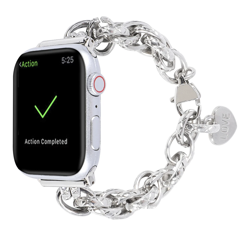 Metal Strap For Apple watch band 49mm 45mm 41mm 44mm 40mm 42mm heart pendant bracelet wristband For iWatch Ultra 9 8 7 6 5 4 SE
Metal Strap For Apple watch band 49mm 45mm 41mm 44mm 40mm 42mm heart pendant bracelet wristband For iWatch Ultra 9 8 7 6 5 4 SE
