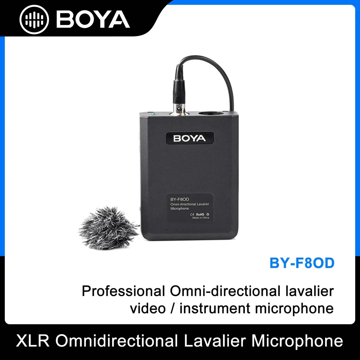 BOYA BY-F8OD XLR Omnidirectional Lavalier Microphone for DSLR Camera Sony Panasonic Camcorder Vocal & Acoustic Guitar Video Film
BOYA BY-F8OD XLR Omnidirectional Lavalier Microphone for DSLR Camera Sony Panasonic Camcorder Vocal & Acoustic Guitar Video Film