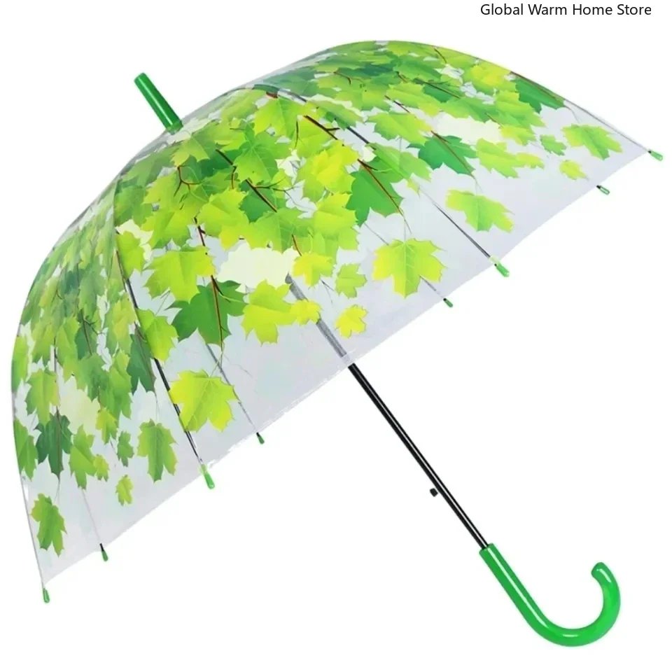 Long Handle Transparent Small Umbrella Clear Baking Paint Summer Green Autumn Maple Leaves Creative Kids Umbrella
Long Handle Transparent Small Umbrella Clear Baking Paint Summer Green Autumn Maple Leaves Creative Kids Umbrella