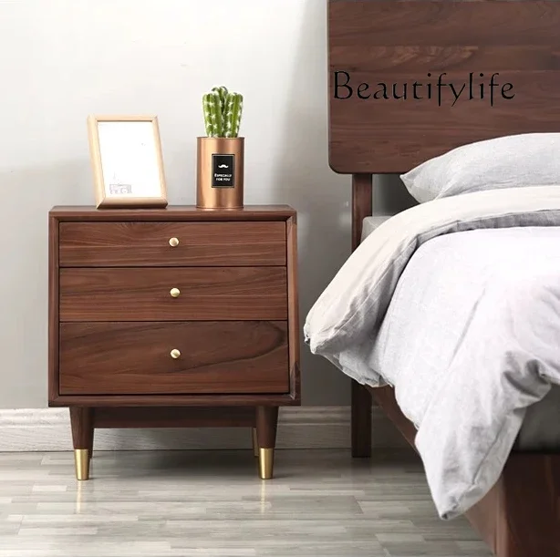 muebles para hogar Black Walnut Wooden Bedside Table Simple Modern Bedside Drawer Bedroom Locker Japanese Furniture 
muebles para hogar Black Walnut Wooden Bedside Table Simple Modern Bedside Drawer Bedroom Locker Japanese Furniture