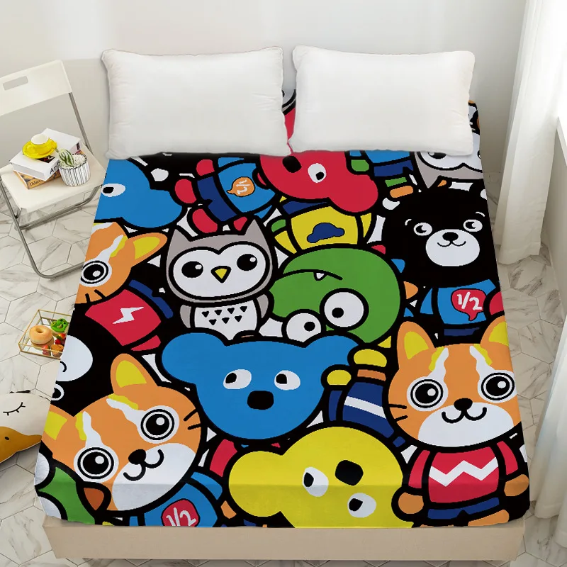Cute cartoon teddy bear bed sheet Children's bed sheets Cute Bear Stretch Bed Sheet Pillowcase with the same pattern
Cute cartoon teddy bear bed sheet Children's bed sheets Cute Bear Stretch Bed Sheet Pillowcase with the same pattern