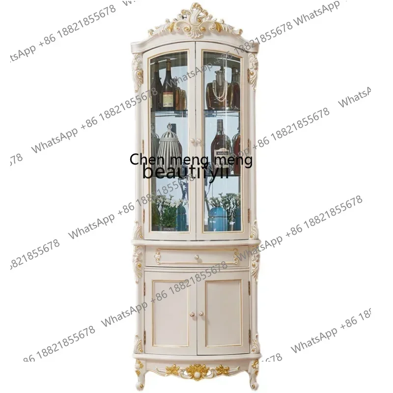 cc182R European-Style Living Room Solid Wood Triangle Locker Villa Arc Corner Cabinet Corner Wine Cabinet Corner Cabinet furnitu
cc182R European-Style Living Room Solid Wood Triangle Locker Villa Arc Corner Cabinet Corner Wine Cabinet Corner Cabinet furnitu