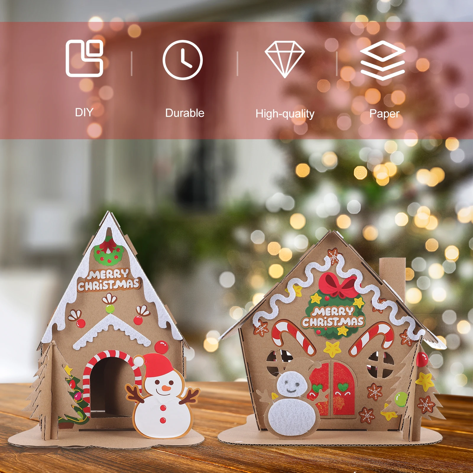 2 set 2 Sets Luminous Christmas House Diy Material Kit For Kids Homemade Hut Xmas Decorations Children'S Room Festival Handmade
2 set 2 Sets Luminous Christmas House Diy Material Kit For Kids Homemade Hut Xmas Decorations Children'S Room Festival Handmade