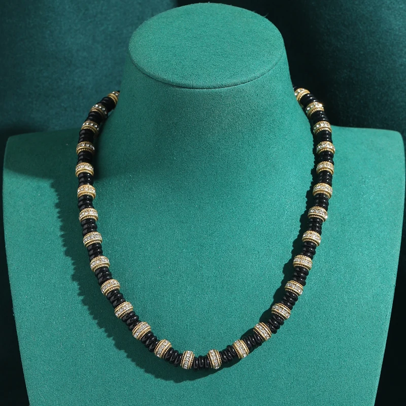 Vintage Natural Stone Beads Black Necklace Antique Gold Plated Brand Jewelry For Woman Luxury 2026 Party Classic Elegance Trends
Vintage Natural Stone Beads Black Necklace Antique Gold Plated Brand Jewelry For Woman Luxury 2026 Party Classic Elegance Trends