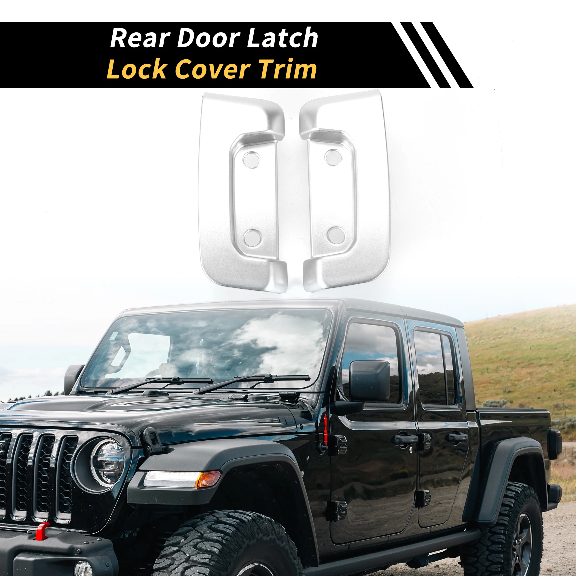 UXCELL 1 Set Rear Door Latch Lock Cover Trim for Jeep Wrangler JL JLU 2018-2024 ABS Silver Tone
UXCELL 1 Set Rear Door Latch Lock Cover Trim for Jeep Wrangler JL JLU 2018-2024 ABS Silver Tone