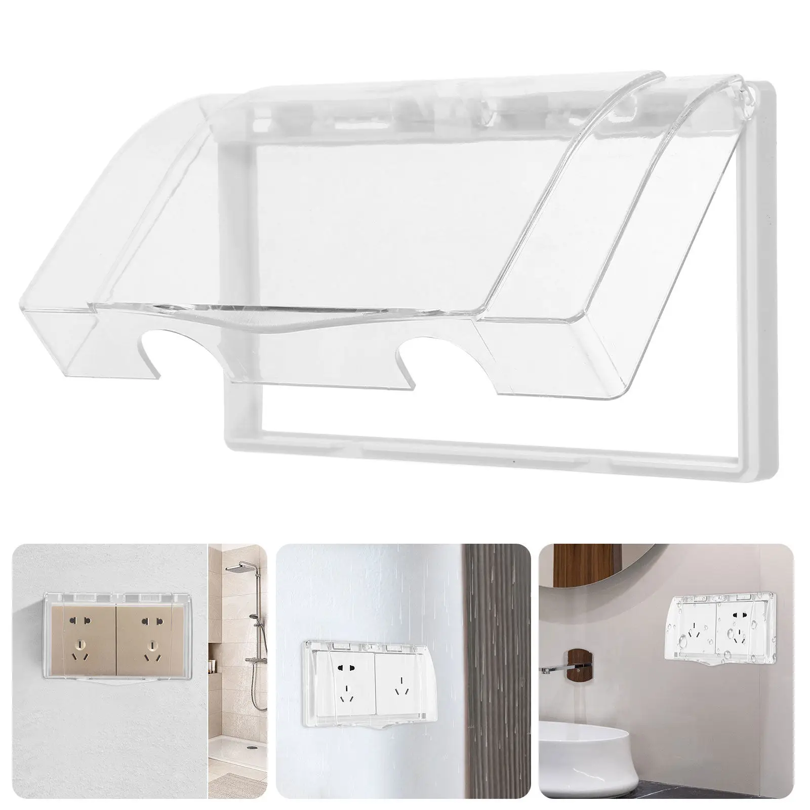 2Pcs Adhesive Waterproof Socket Covers Plastic Bathroom Outlet Protector Splash-Proof Electrical Panel Cover Office Home Use
2Pcs Adhesive Waterproof Socket Covers Plastic Bathroom Outlet Protector Splash-Proof Electrical Panel Cover Office Home Use
