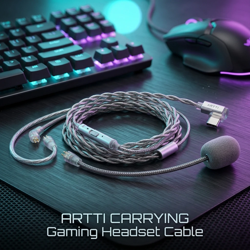 New ARTTI CARRYING Gaming IEM Cable with Detachable Boom Mic 0.78mm 2-Pin OCC Silver-Plated Braided Wire For PC,Esports Headset
New ARTTI CARRYING Gaming IEM Cable with Detachable Boom Mic 0.78mm 2-Pin OCC Silver-Plated Braided Wire For PC,Esports Headset