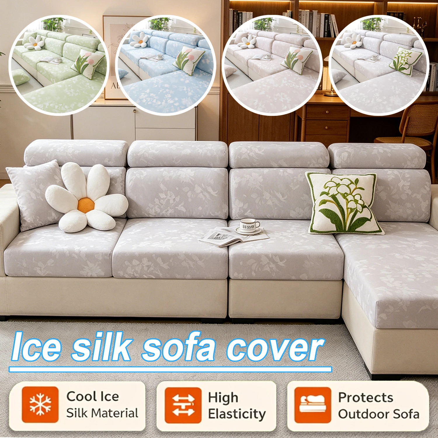 Summer Ice Silk Sofa Seat Cushion Cover Living Room Thicken Stretch Removable Washable Sofa Cover Pets Kids Furniture Protector
Summer Ice Silk Sofa Seat Cushion Cover Living Room Thicken Stretch Removable Washable Sofa Cover Pets Kids Furniture Protector