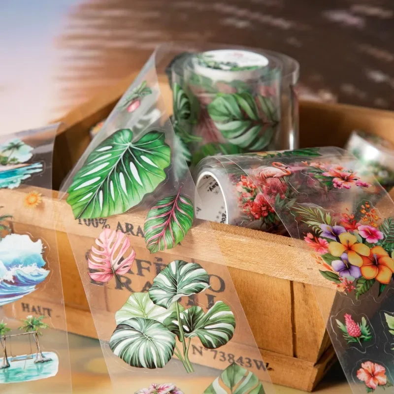 1Roll/3Roll Collage Daily Scrapbook Adhesives PET Tape Handbook Tropical Landscape TapesTropical Decoration Supplies 60mm*2m
1Roll/3Roll Collage Daily Scrapbook Adhesives PET Tape Handbook Tropical Landscape TapesTropical Decoration Supplies 60mm*2m
