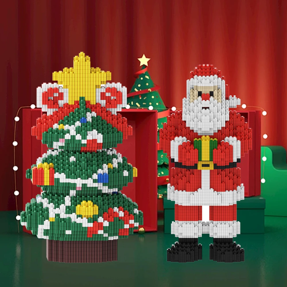 Santa Claus Christmas Tree Building Block Toys DIY Small Particles Put Together Large Ornaments Boys and Girls Christmas Gift
Santa Claus Christmas Tree Building Block Toys DIY Small Particles Put Together Large Ornaments Boys and Girls Christmas Gift