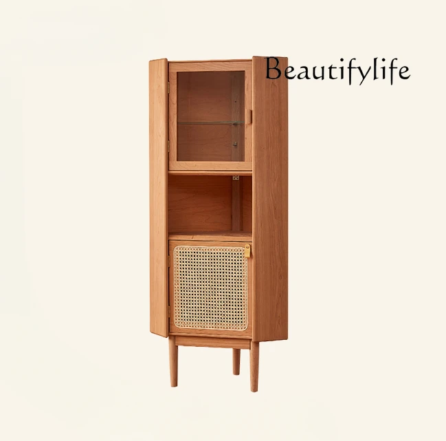 Corner Cabinet Japanese-Style Solid Wood Corner Cabinet Triangle Storage Pentagram Cherrywood Glass Rattan
Corner Cabinet Japanese-Style Solid Wood Corner Cabinet Triangle Storage Pentagram Cherrywood Glass Rattan