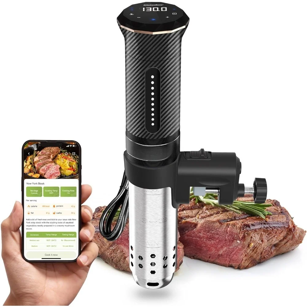 Ультра-тихая плита Sous Vide, погружной циркулятор, управление через приложение, IPX7, водонепроницаемая прецизионная плита из нержавеющей стали, 1100 Вт
Ультра-тихая плита Sous Vide, погружной циркулятор, управление через приложение, IPX7, водонепроницаемая прецизионная плита из нержавеющей стали, 1100 Вт