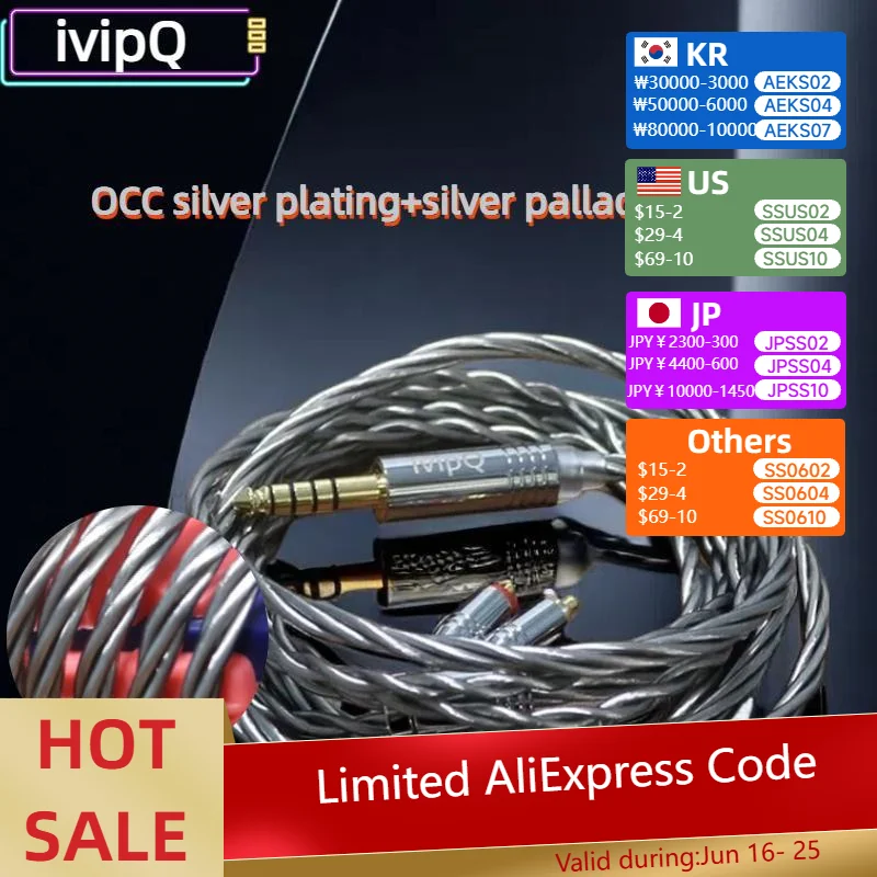 ivipQ-527 4-жильный посеребренный паладиевый кабель для обновления наушников-вкладышей с 4,4 мм 3,5 мм MMCX 2PIN для TANZU SE535 UE900S Moondop
ivipQ-527 4-жильный посеребренный паладиевый кабель для обновления наушников-вкладышей с 4,4 мм 3,5 мм MMCX 2PIN для TANZU SE535 UE900S Moondop