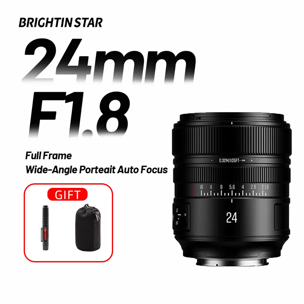 Brightin Star AF 24mm F1.8 Full Frame Auto focus Wide Angle Microless Camera Lens for Sony E FE Nikon Z A7R A7MIV A7C ZF Z6 Z7
Brightin Star AF 24mm F1.8 Full Frame Auto focus Wide Angle Microless Camera Lens for Sony E FE Nikon Z A7R A7MIV A7C ZF Z6 Z7