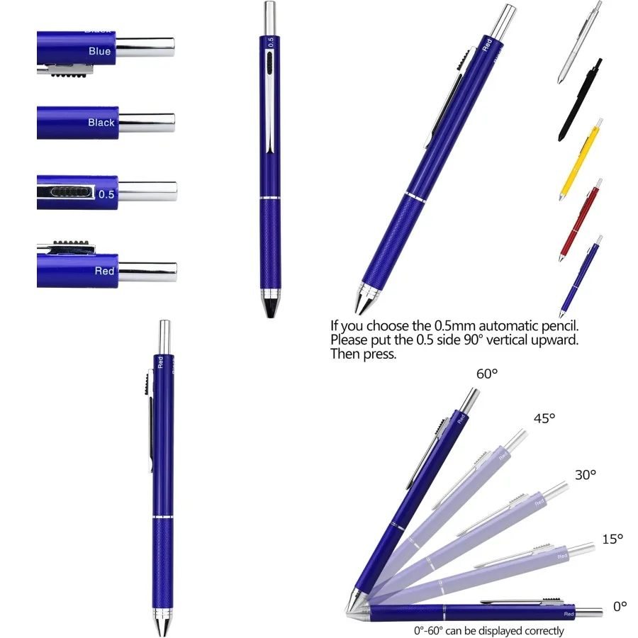 Многоцветный пишущий инструмент DunBong 4-в-1 с металлическим корпусом для офиса и школы, комбинированный механический карандаш 0,5 мм с
Многоцветный пишущий инструмент DunBong 4-в-1 с металлическим корпусом для офиса и школы, комбинированный механический карандаш 0,5 мм с