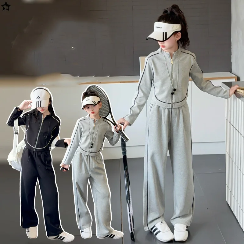 School Girls Autumn Tracksuit Round Neck Zipper Coat+Elastic Waist Sweatpant 4-14Y Girls 2pcs Sets Children Girls Casual Suit
School Girls Autumn Tracksuit Round Neck Zipper Coat+Elastic Waist Sweatpant 4-14Y Girls 2pcs Sets Children Girls Casual Suit