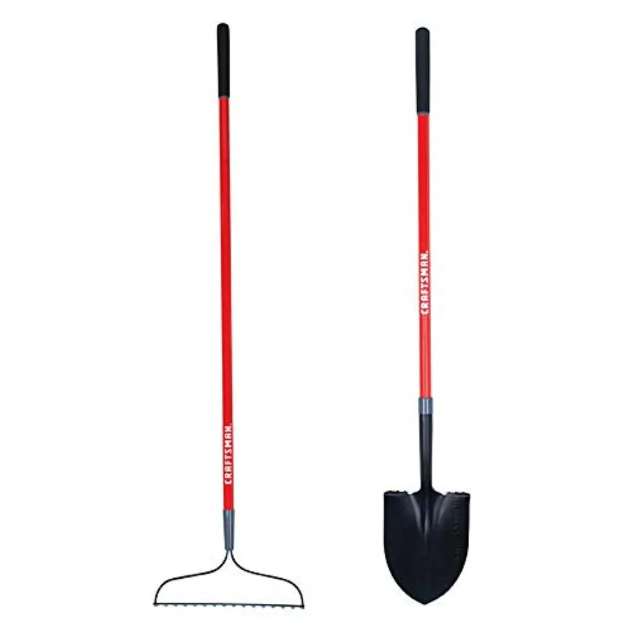 2-Piece Garden Tool Set with Digging Shovel and Bow Rake Fiberglass Handles Cushion Grips for Landscaping Gardening and Constru
2-Piece Garden Tool Set with Digging Shovel and Bow Rake Fiberglass Handles Cushion Grips for Landscaping Gardening and Constru