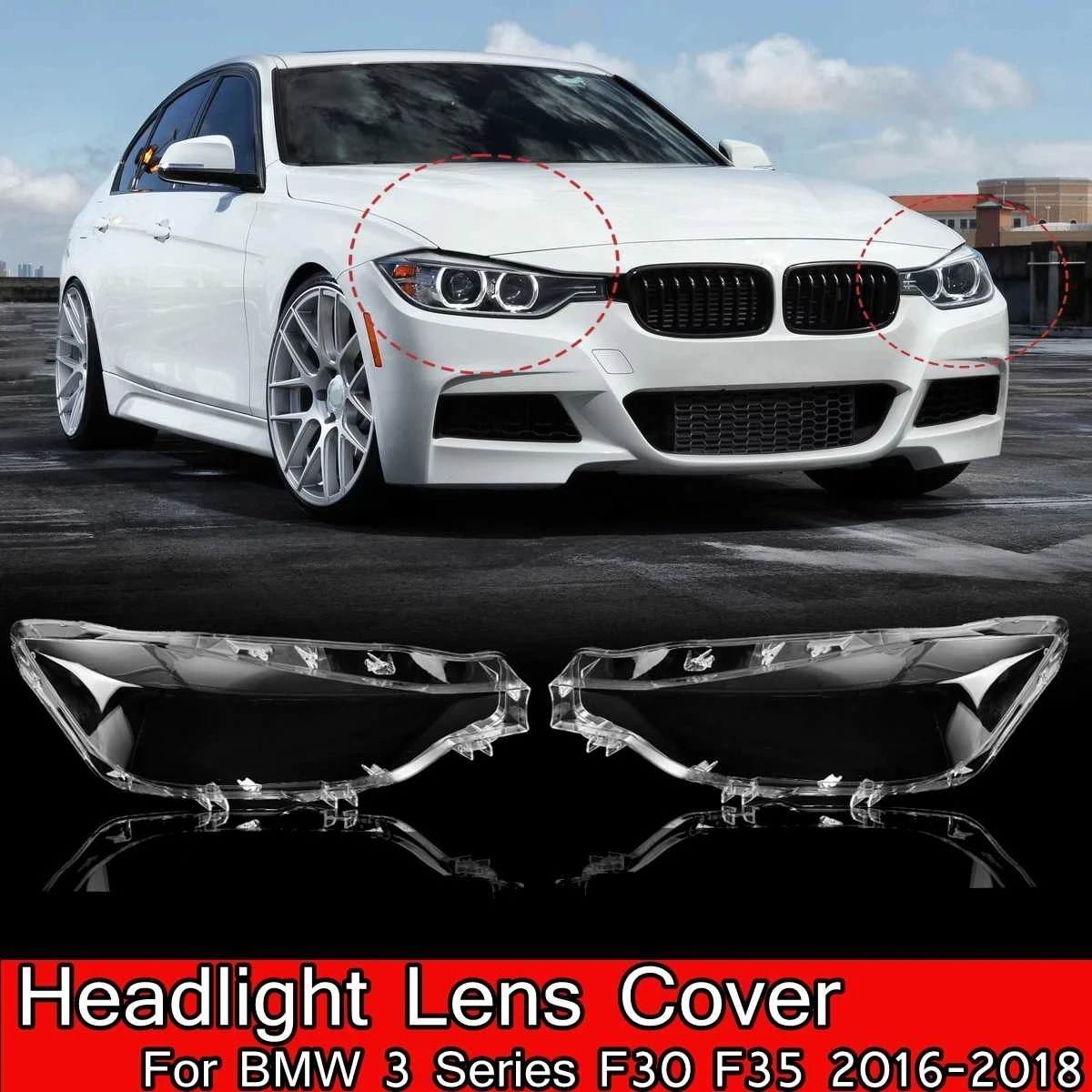 For BMW 3 Series F30 F35 2016 2017 2018 2019 Front Headlight Lens Cover 1Pair Headlamp Shell Transparent Lampshade
For BMW 3 Series F30 F35 2016 2017 2018 2019 Front Headlight Lens Cover 1Pair Headlamp Shell Transparent Lampshade