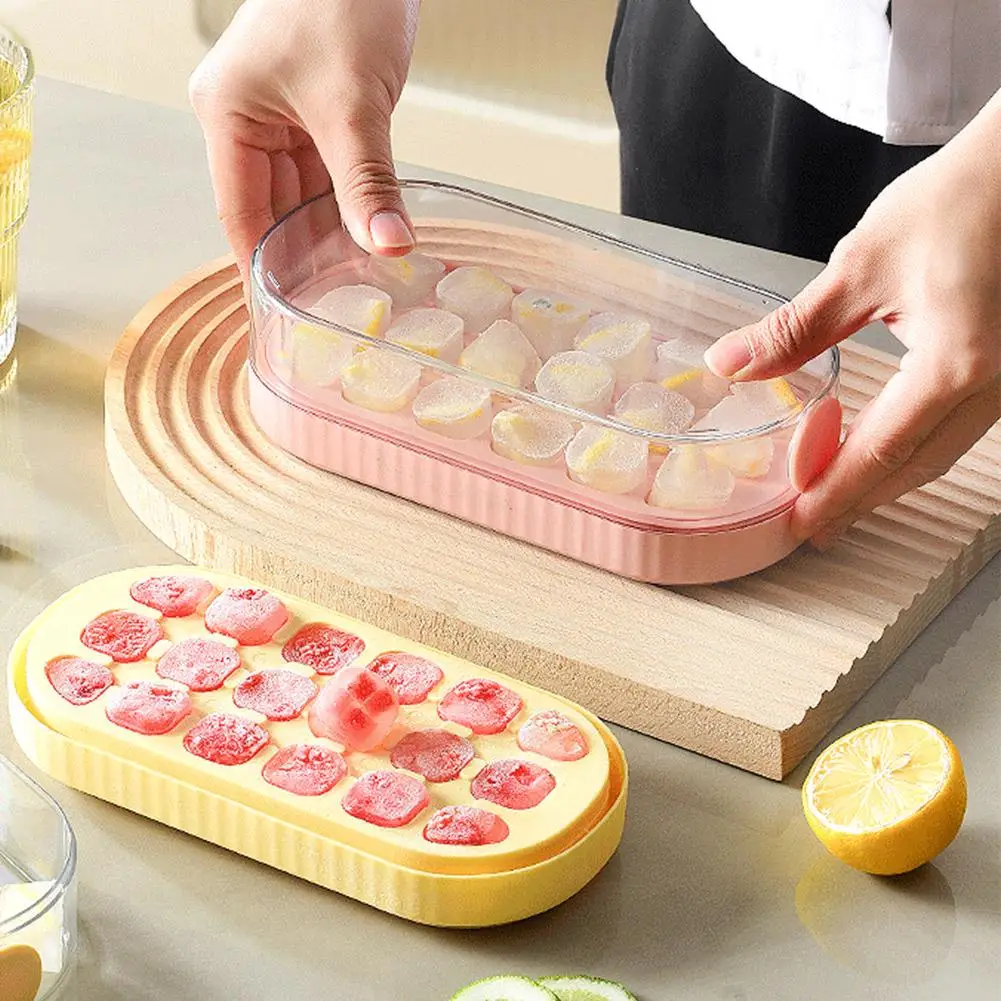 18-grid Color Ice Cube Mold Silicone Food-grade Push-type Ice DIY Box Beverage Household Ice With Lid Tray Mold Ice Storage W7N8
18-grid Color Ice Cube Mold Silicone Food-grade Push-type Ice DIY Box Beverage Household Ice With Lid Tray Mold Ice Storage W7N8