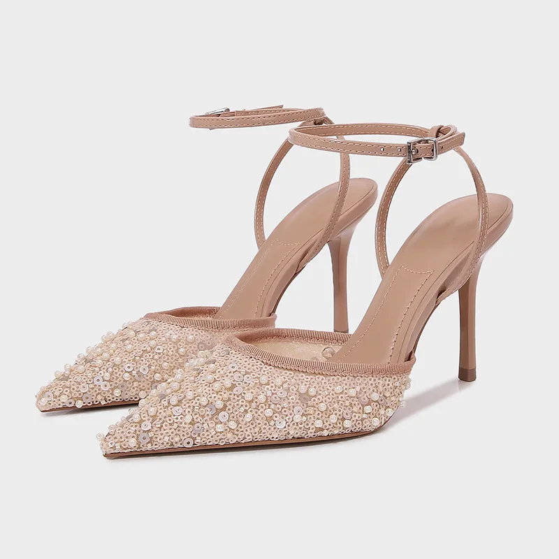 Mesh String Bead Pointed Toe Pumps Women Sandals Sexy Breathable Mesh High Heels Female Elegant Ladies Wedding Party Dress Shoes
Mesh String Bead Pointed Toe Pumps Women Sandals Sexy Breathable Mesh High Heels Female Elegant Ladies Wedding Party Dress Shoes