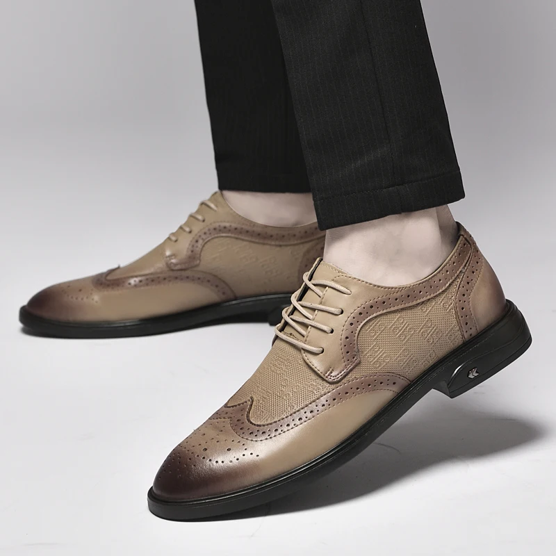 Business men's leather shoes Fashionable classic British gentleman style Wedding and Daily office formal party Groom's shoes
Business men's leather shoes Fashionable classic British gentleman style Wedding and Daily office formal party Groom's shoes