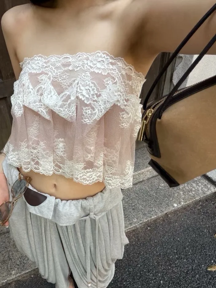 Fashionable Lace Trim Halter Top And Half Skirt Set in Pink with Pleated Details Women's Pure Color Spring Collection
Fashionable Lace Trim Halter Top And Half Skirt Set in Pink with Pleated Details Women's Pure Color Spring Collection