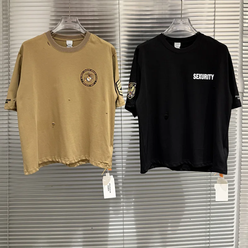 26SS Street Trend Fashion Hole Protocol Tops Loose Men's Women's American Style T-Shirt
26SS Street Trend Fashion Hole Protocol Tops Loose Men's Women's American Style T-Shirt