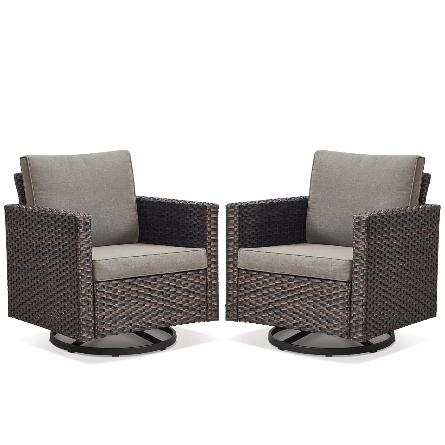 Oversize Swivel Rocker Wicker Chairs Outdoor Bistro Set Rattan Seating Porch Deck Backyard 2pcs,Customized
Oversize Swivel Rocker Wicker Chairs Outdoor Bistro Set Rattan Seating Porch Deck Backyard 2pcs,Customized