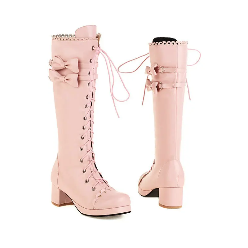 Women's Knee-High Boots Autumn & Winter Style Round Toe Block Heel Lolita Tall Boots Princess Dress Boots
Women's Knee-High Boots Autumn & Winter Style Round Toe Block Heel Lolita Tall Boots Princess Dress Boots