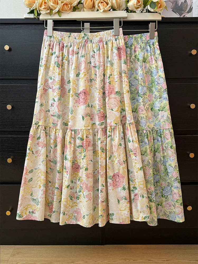Elastil Embroidery Floral High Waist Cotton Linen Skirts Fairycore Girl Style Loose Big Swing A-line Skirt With Summer All-match
Elastil Embroidery Floral High Waist Cotton Linen Skirts Fairycore Girl Style Loose Big Swing A-line Skirt With Summer All-match