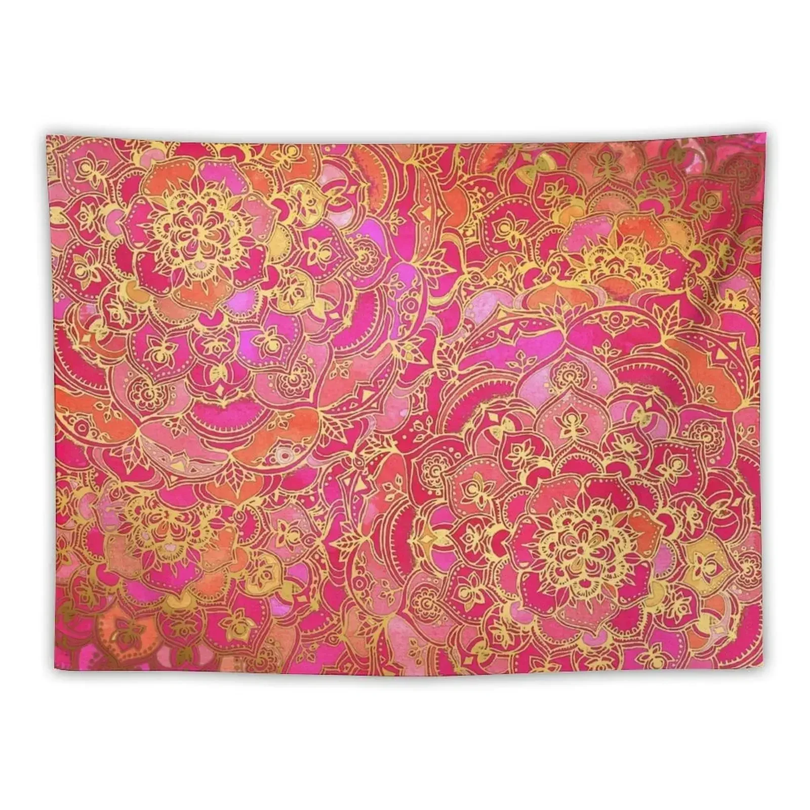 Hot Pink and Gold Baroque Floral Pattern Tapestry Home Decorations Mushroom Tapestry
Hot Pink and Gold Baroque Floral Pattern Tapestry Home Decorations Mushroom Tapestry