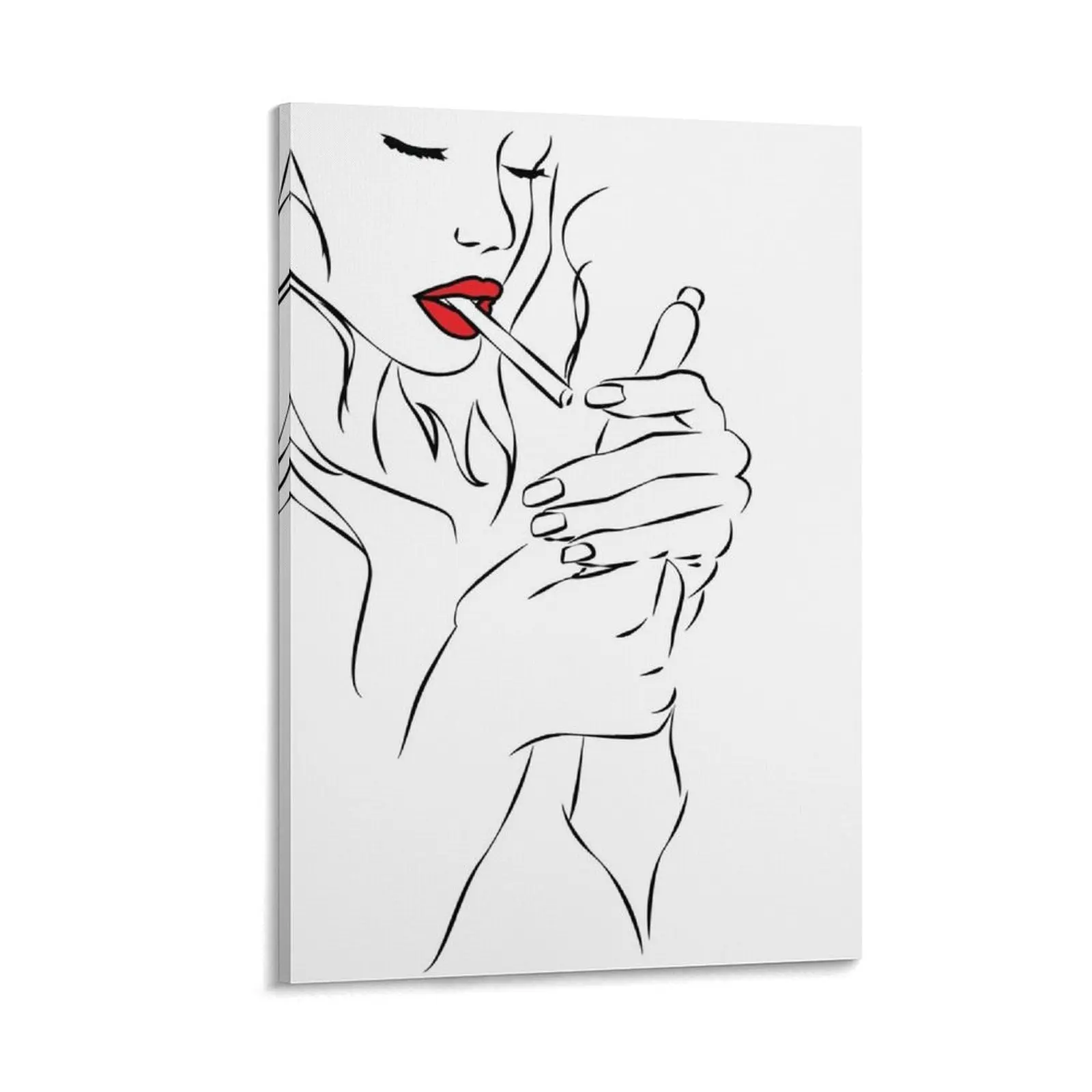 Smoking Girl - Line Art Canvas Painting Decoration wall Decor for room home decorations and organization poster anime
Smoking Girl - Line Art Canvas Painting Decoration wall Decor for room home decorations and organization poster anime